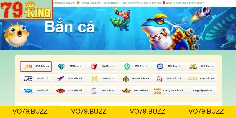 Bắn Cá 79KING - Sảnh Game Săn Thưởng Hấp Dẫn Hàng Đầu