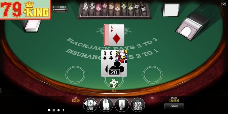 Blackjack 79KING - Hướng Dẫn Luật Chơi Và Chiến Thuật Đạt 21 Điểm