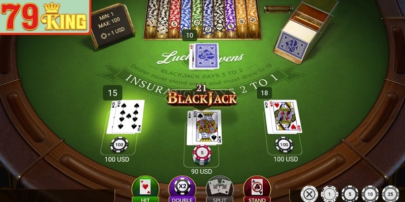 Blackjack 79KING - Hướng Dẫn Luật Chơi Và Chiến Thuật Đạt 21 Điểm